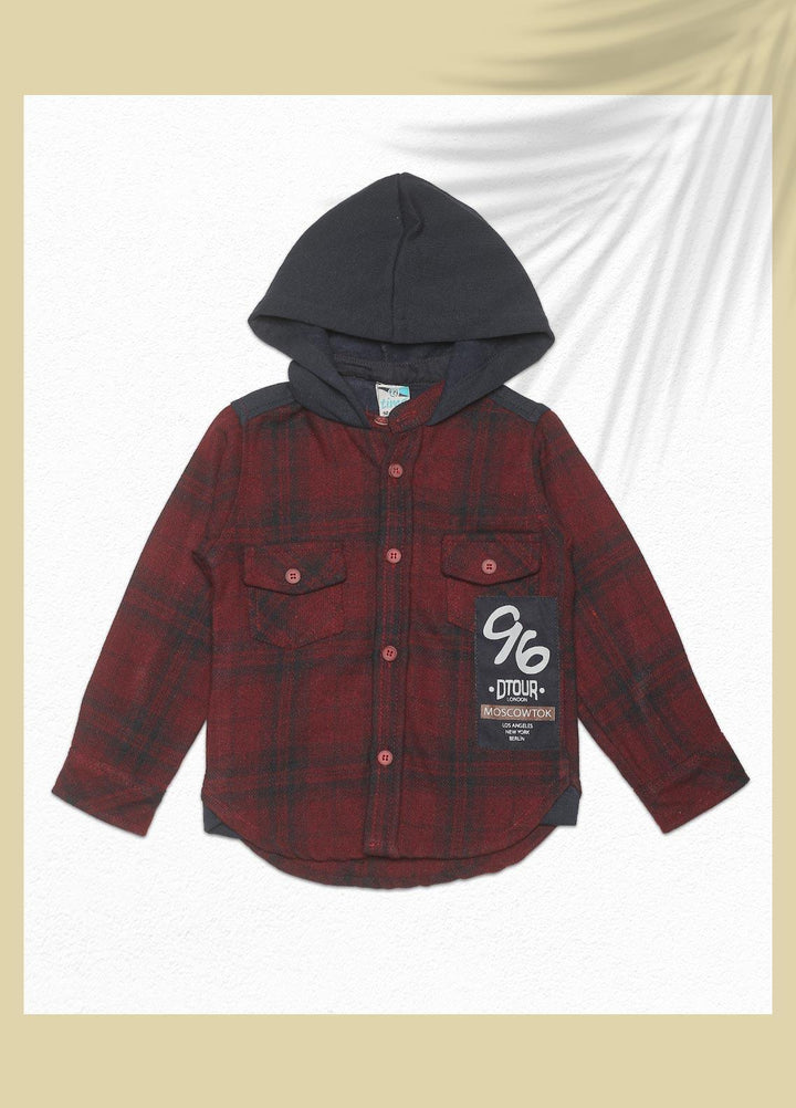 Sanaulla Exclusive Range  Fancy Boys Shirts -  SU22BS 119797 Maroon