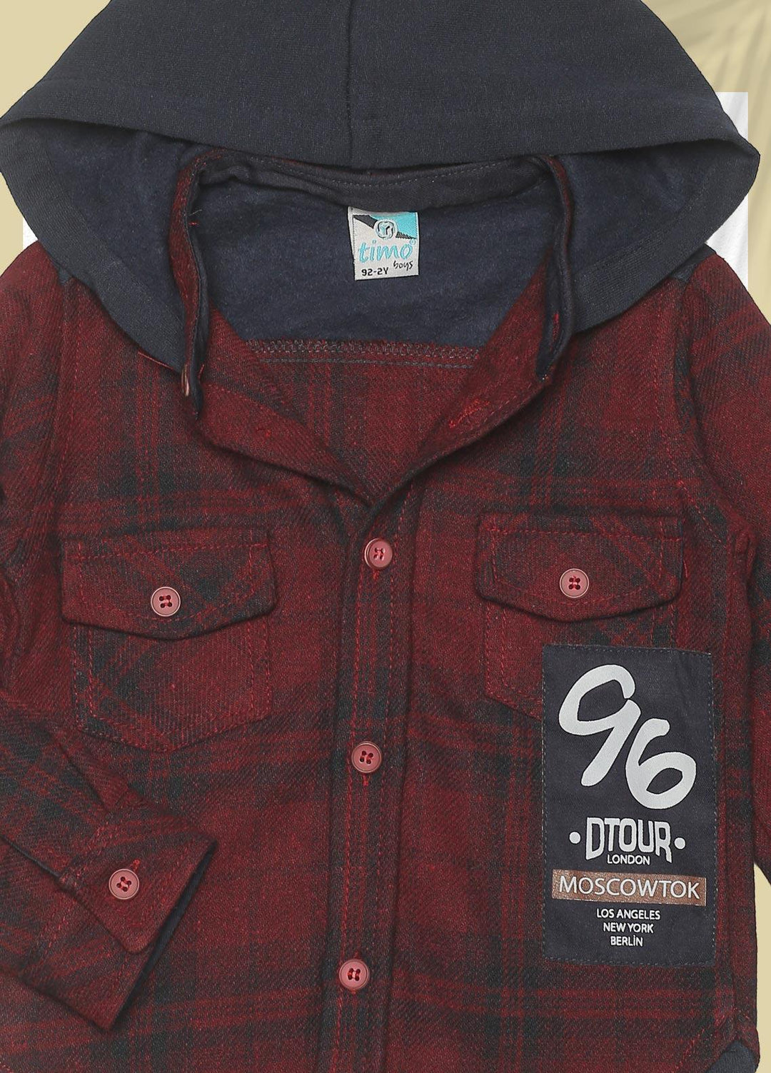 Sanaulla Exclusive Range  Fancy Boys Shirts -  SU22BS 119797 Maroon