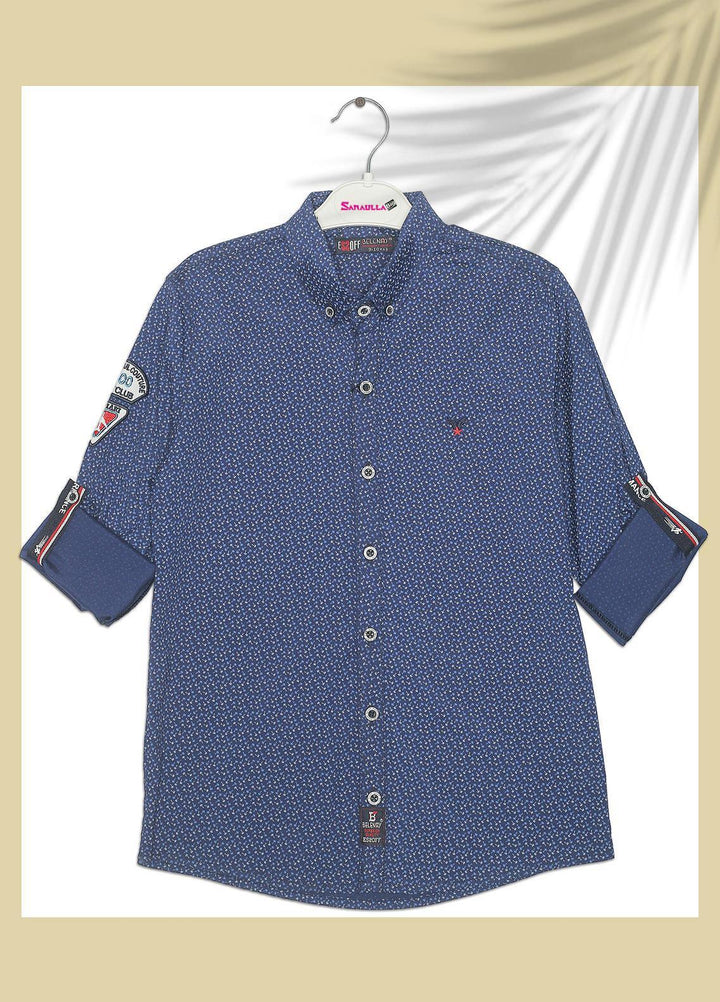 Sanaulla Exclusive Range  Fancy Shirts for Boys -  SU22BS 342859 Blue
