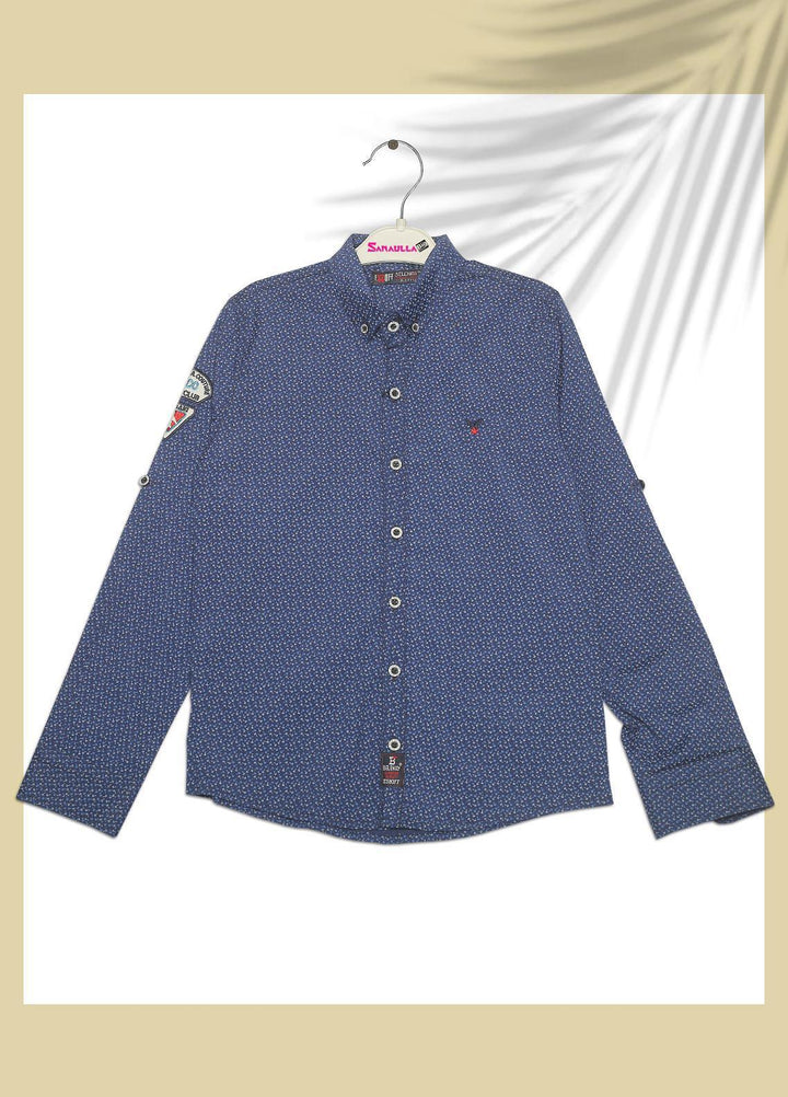 Sanaulla Exclusive Range  Fancy Shirts for Boys -  SU22BS 342859 Blue