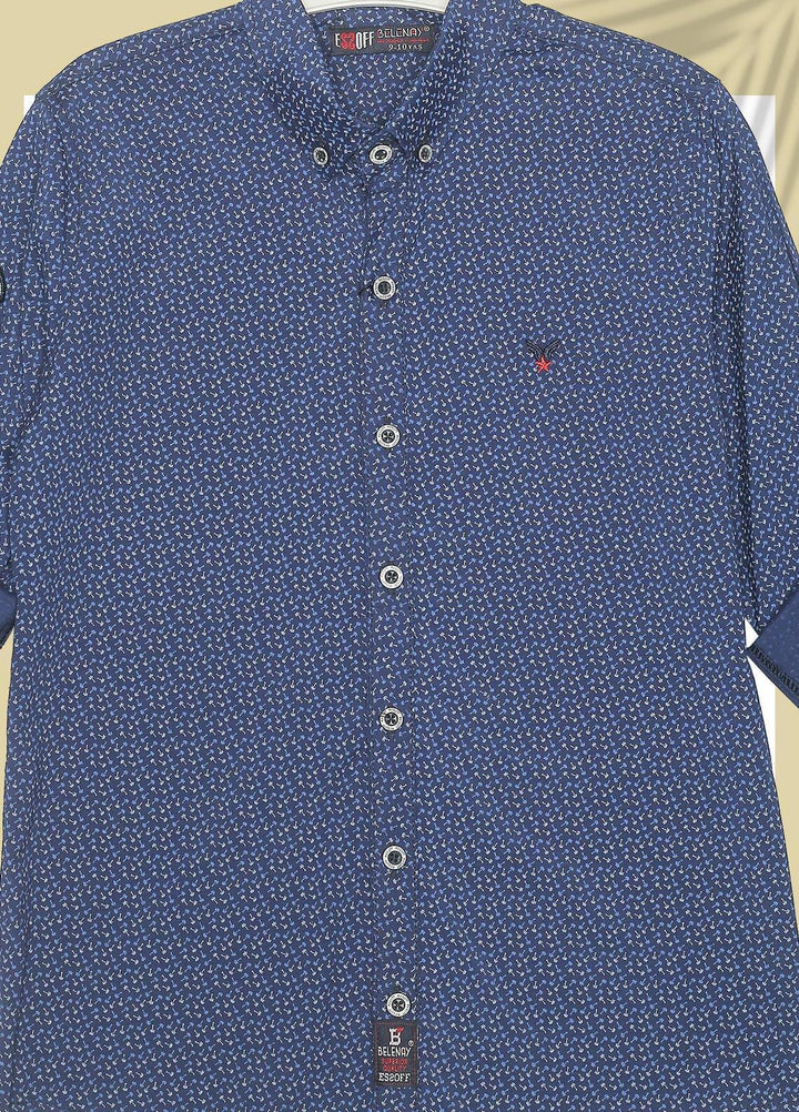 Sanaulla Exclusive Range  Fancy Shirts for Boys -  SU22BS 342859 Blue