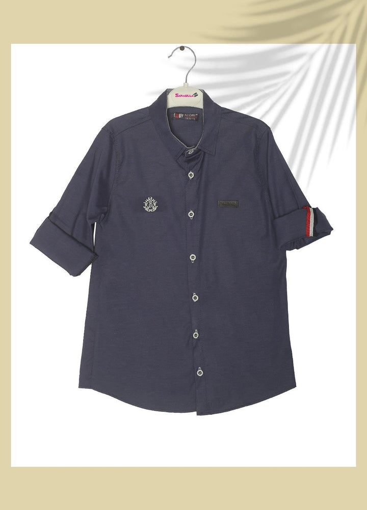 Sanaulla Exclusive Range  Fancy Shirts for Boys -  SU22BS 342803 Dark Blue