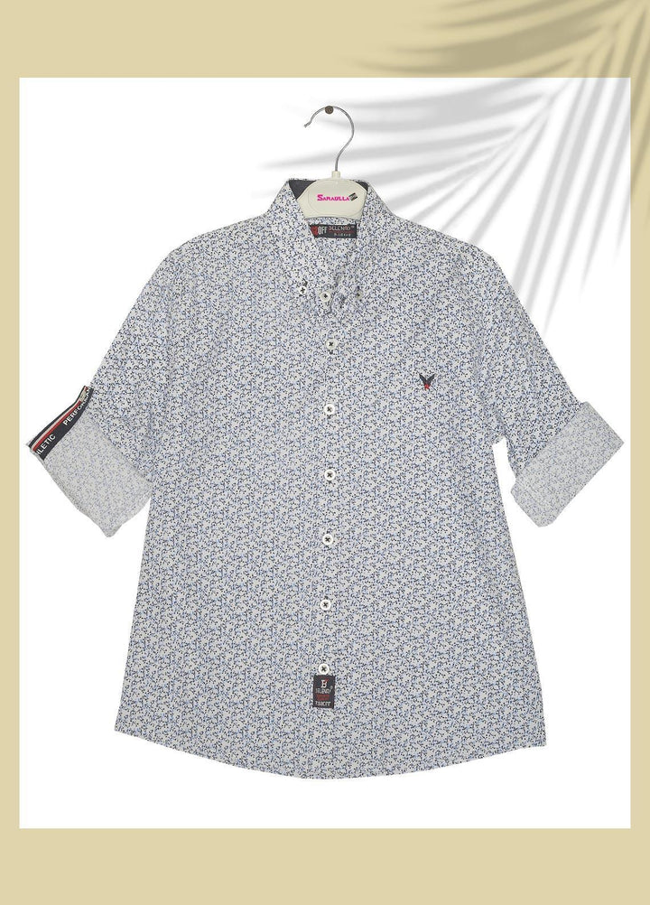 Sanaulla Exclusive Range  Fancy Boys Shirts -  SU22BS 343048 Sky Blue