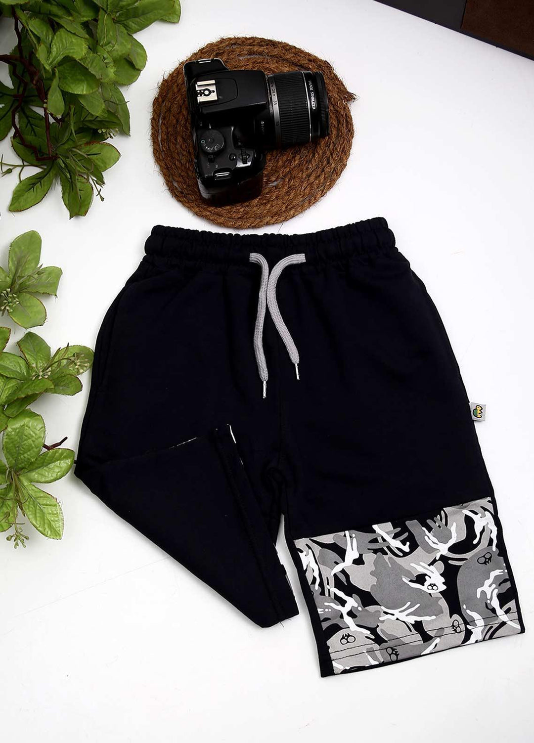 Sanaulla Exclusive Range Cotton Fancy Boys Shorts -  D-3240 Navy