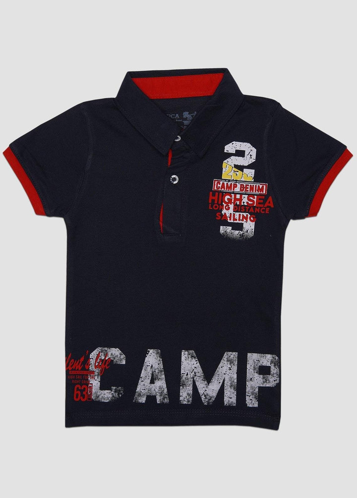 Sanaulla Exclusive Range  Casual T-Shirts for Boys -  1111224117 Navy