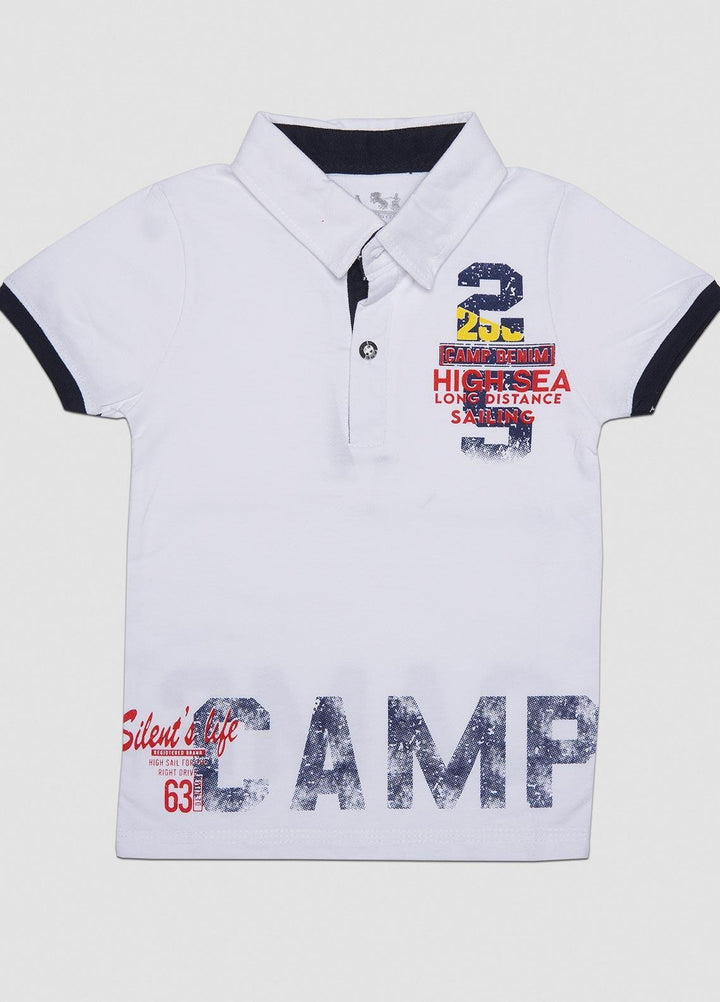Sanaulla Exclusive Range  Casual T-Shirts for Boys -  1111224117 White