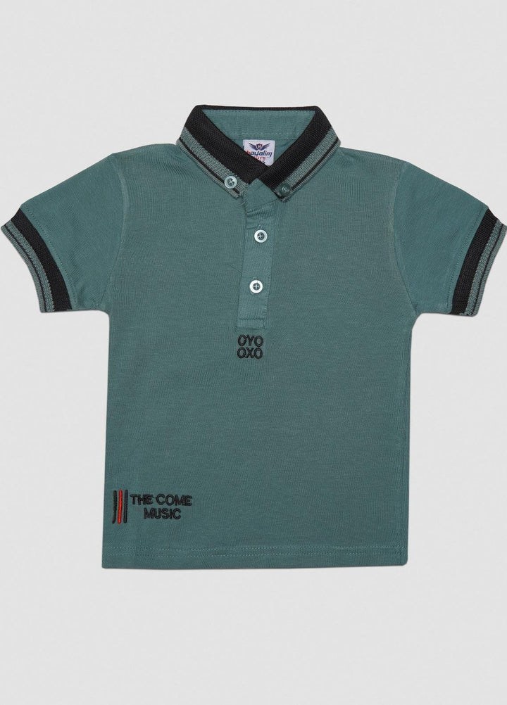 Sanaulla Exclusive Range  Casual T-Shirts for Boys -  1111225147 Green