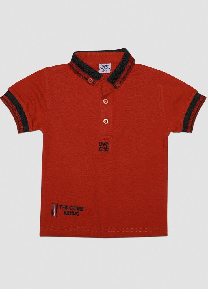 Sanaulla Exclusive Range  Casual T-Shirts for Boys -  1111225147 Rust