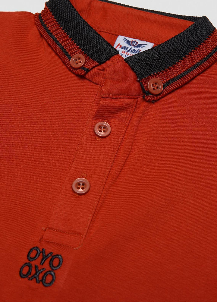 Sanaulla Exclusive Range  Casual T-Shirts for Boys -  1111225147 Rust