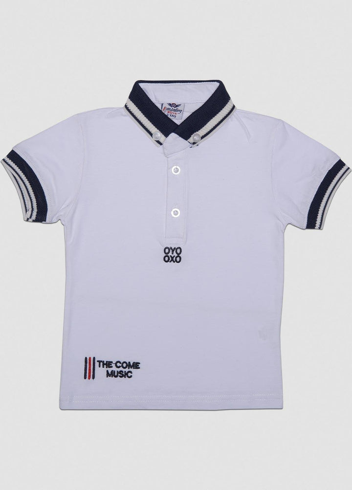 Sanaulla Exclusive Range  Casual T-Shirts for Boys -  1111225147 White