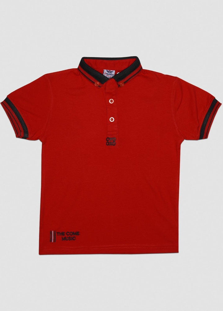 Sanaulla Exclusive Range  Casual T-Shirts for Boys -  1111225148 Red