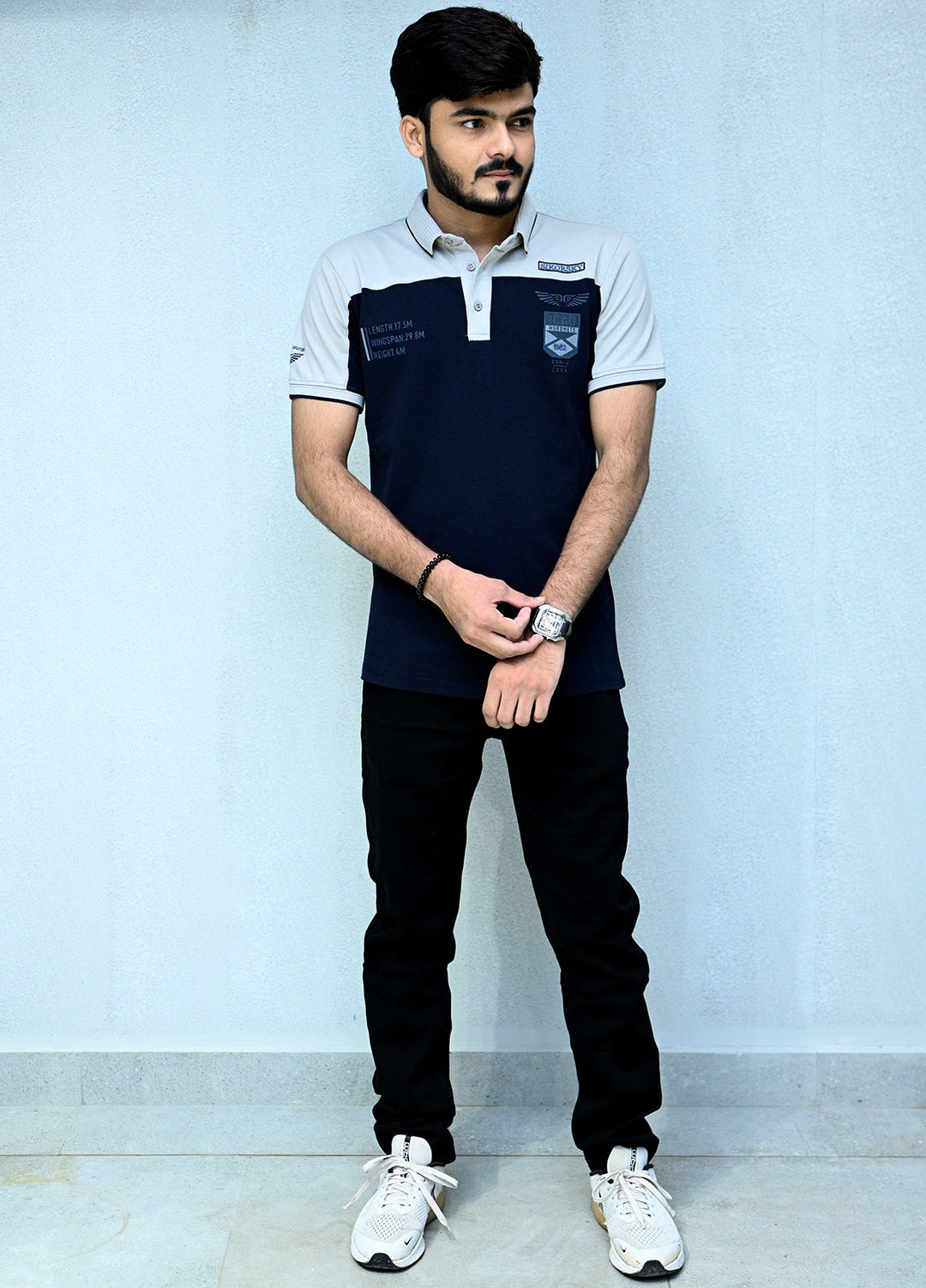 Sanaulla Exclusive Casual Cotton Polo 2026 Navy