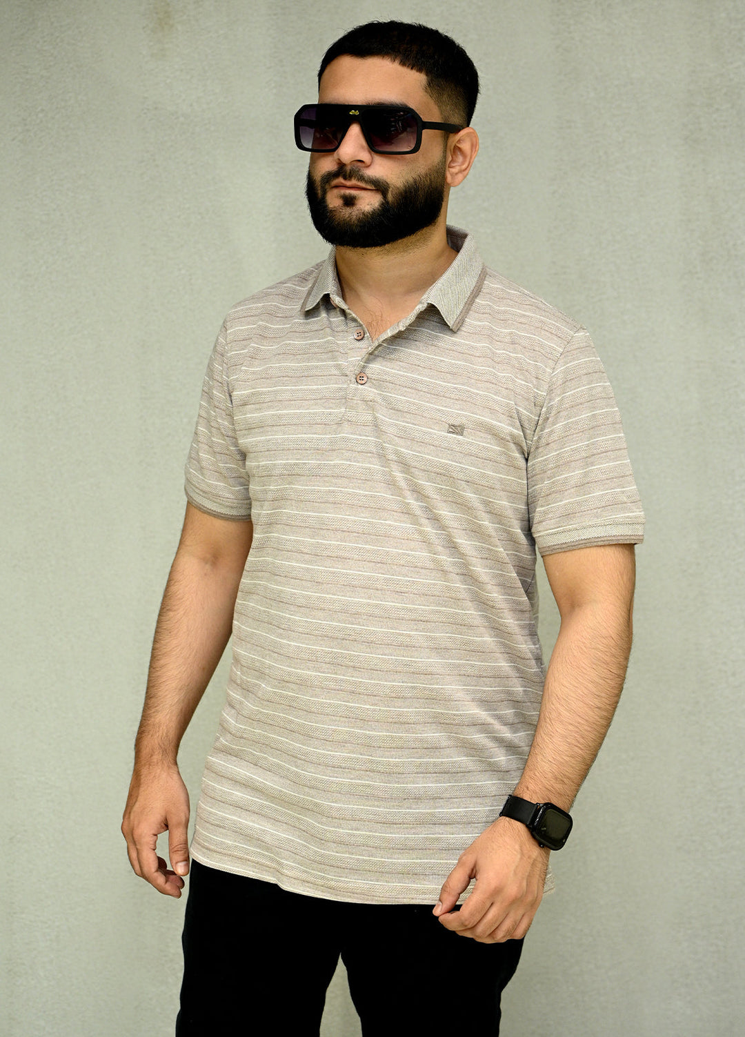 Sanaulla Exclusive Casual Cotton Polo 8188 Brown