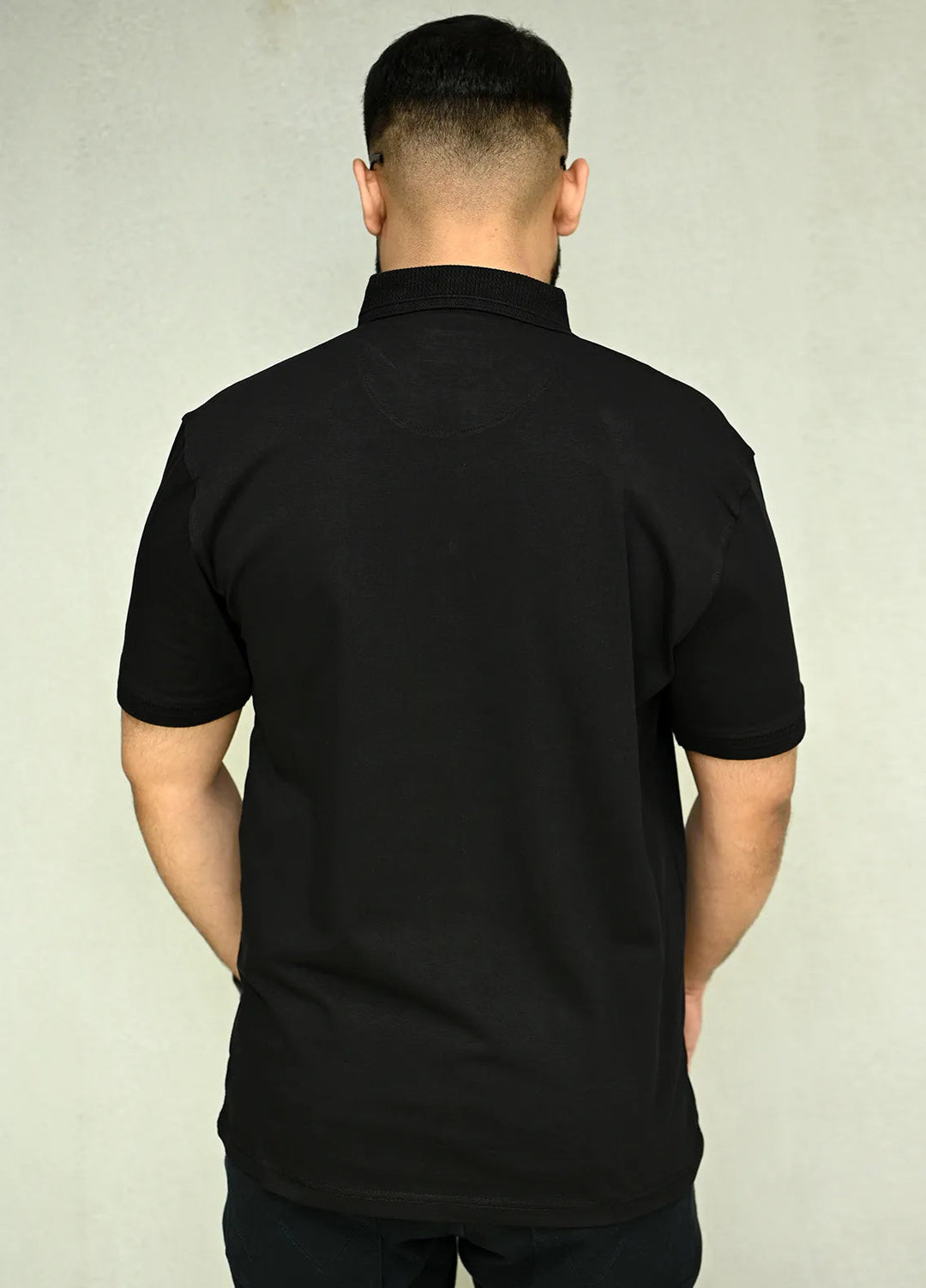 Sanaulla Exclusive Casual Cotton Polo D-3051 Black