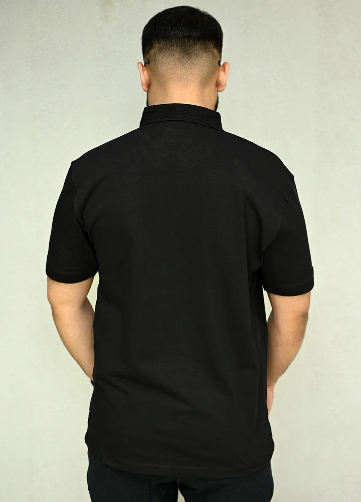 Sanaulla Exclusive Casual Cotton Polo D-3051 Black