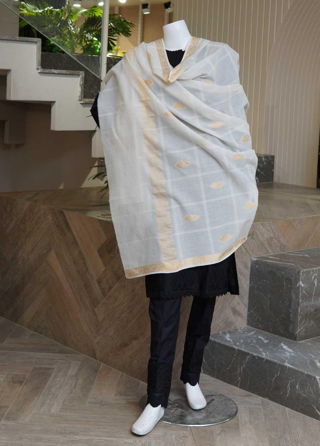 Sanaulla Exclusive Range  Cotton Embroidered Chaddar D-10 Multi4 - Cotton Multani Chaddars