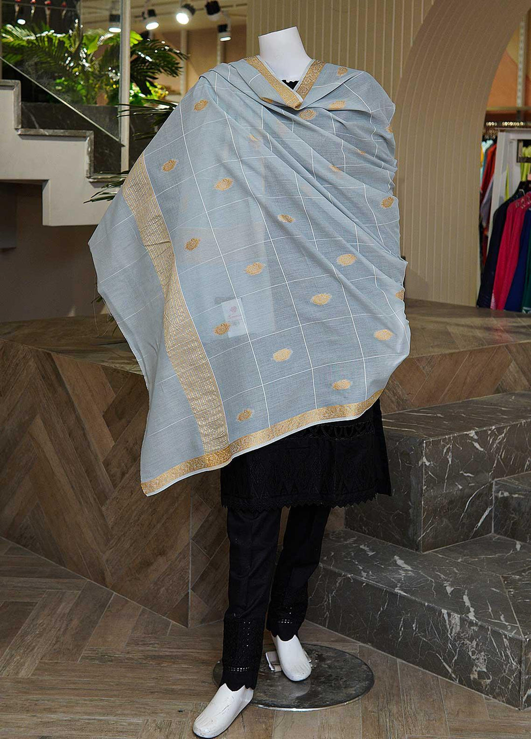 Sanaulla Exclusive Range  Cotton Embroidered Chaddar D-10 Multi1 - Cotton Multani Chaddars