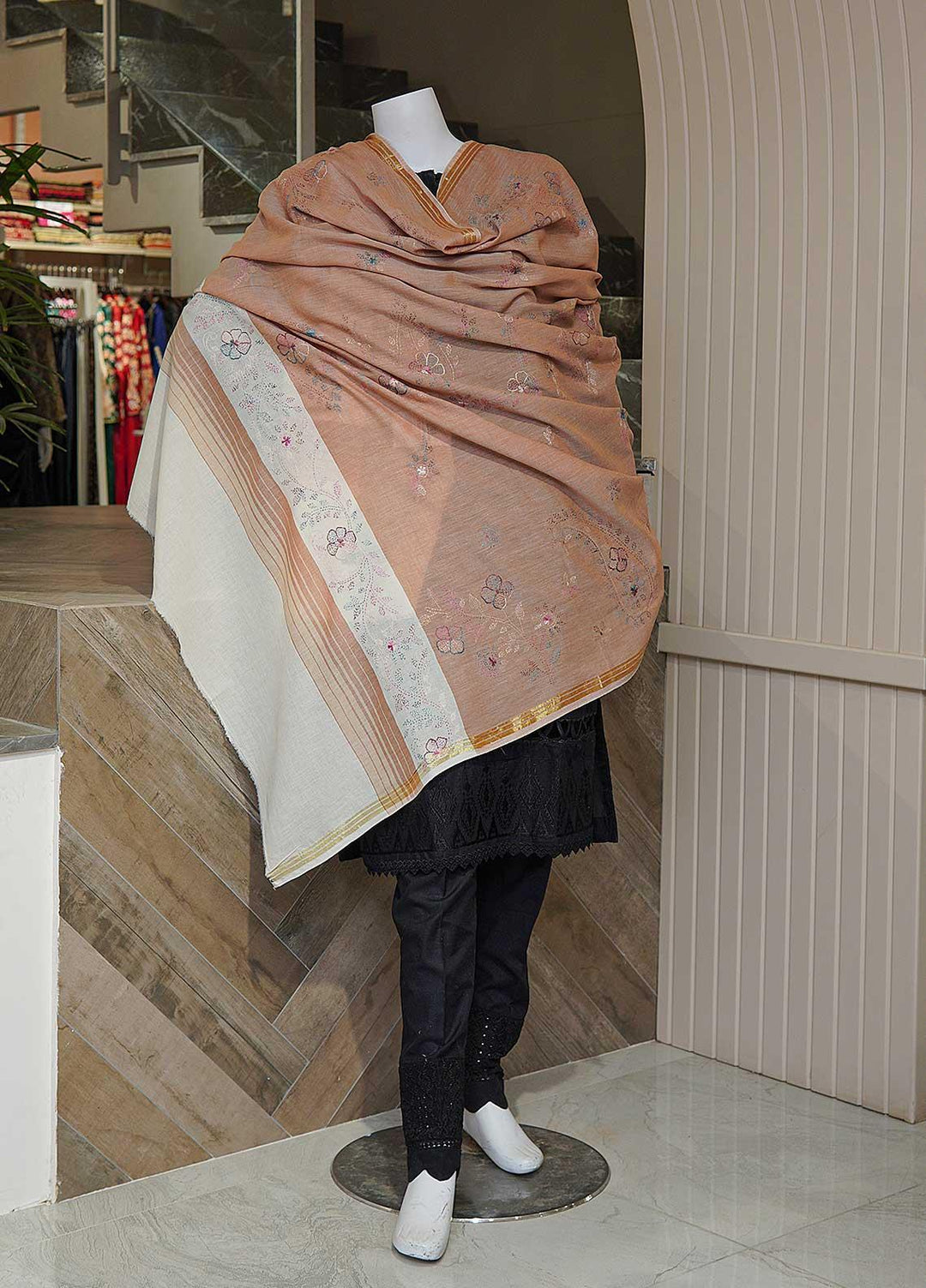 Sanaulla Exclusive Range  Cotton Embroidered Chaddar D-05 Multi1 - Cotton Multani Chaddars