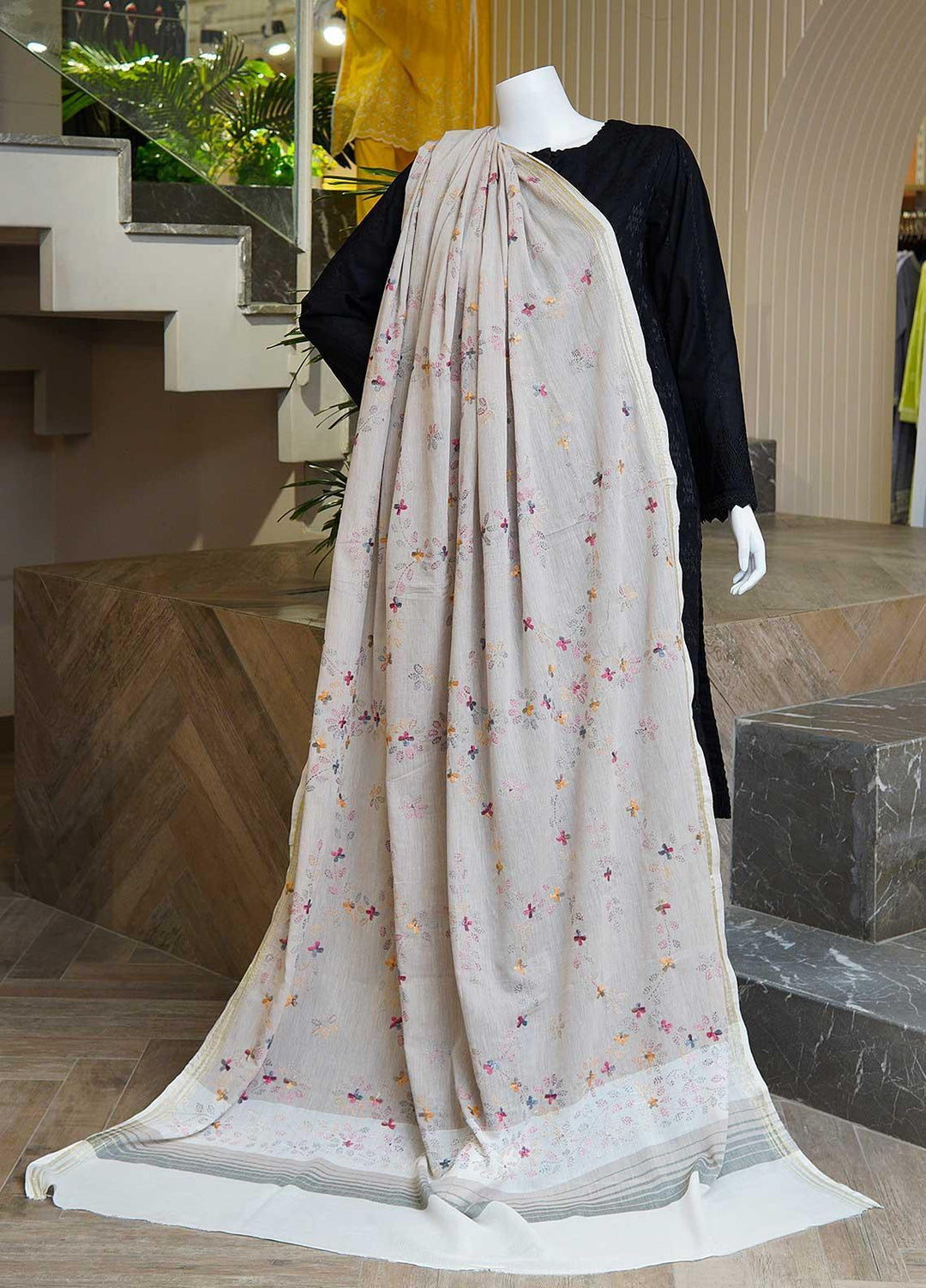 Sanaulla Exclusive Range  Cotton Embroidered Chaddar D-06 Multi3 - Cotton Multani Chaddars