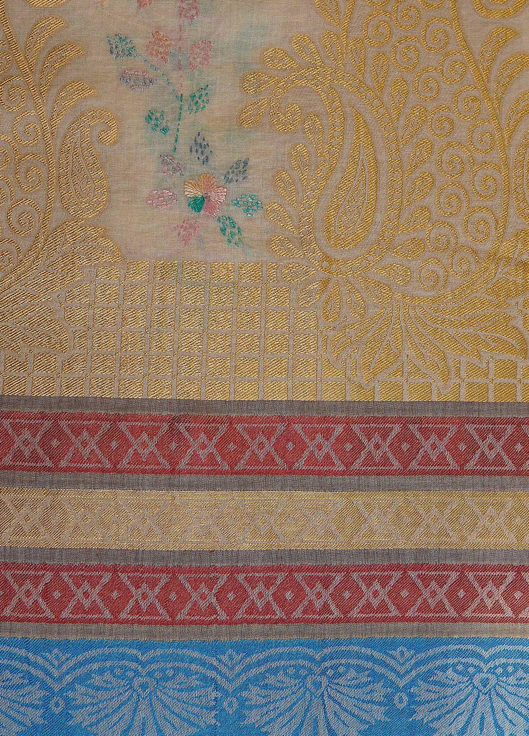 Sanaulla Exclusive Range  Cotton Embroidered Chaddar D-03 Multi5 - Cotton Multani Chaddars