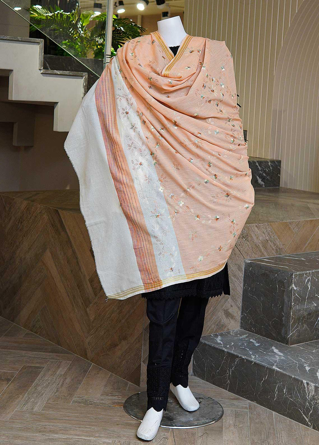 Sanaulla Exclusive Range  Cotton Embroidered Chaddar D-06 Multi1 - Cotton Multani Chaddars