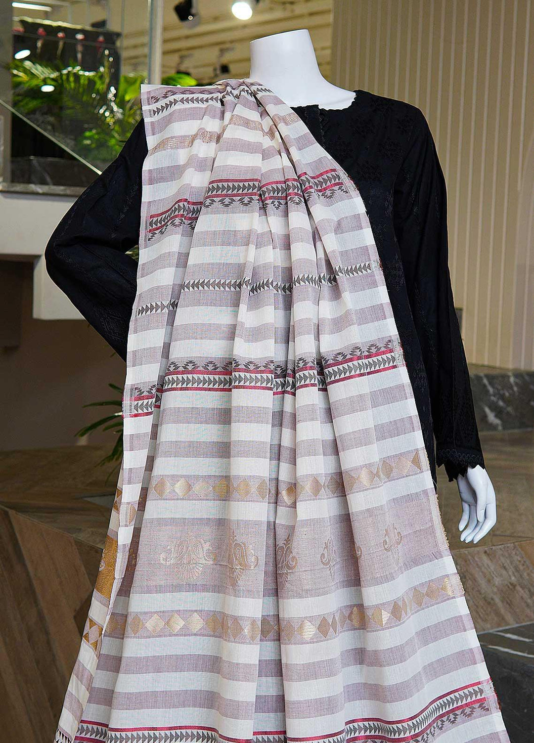 Sanaulla Exclusive Range  Cotton Embroidered Chaddar D-08 Multi3 - Cotton Multani Chaddars