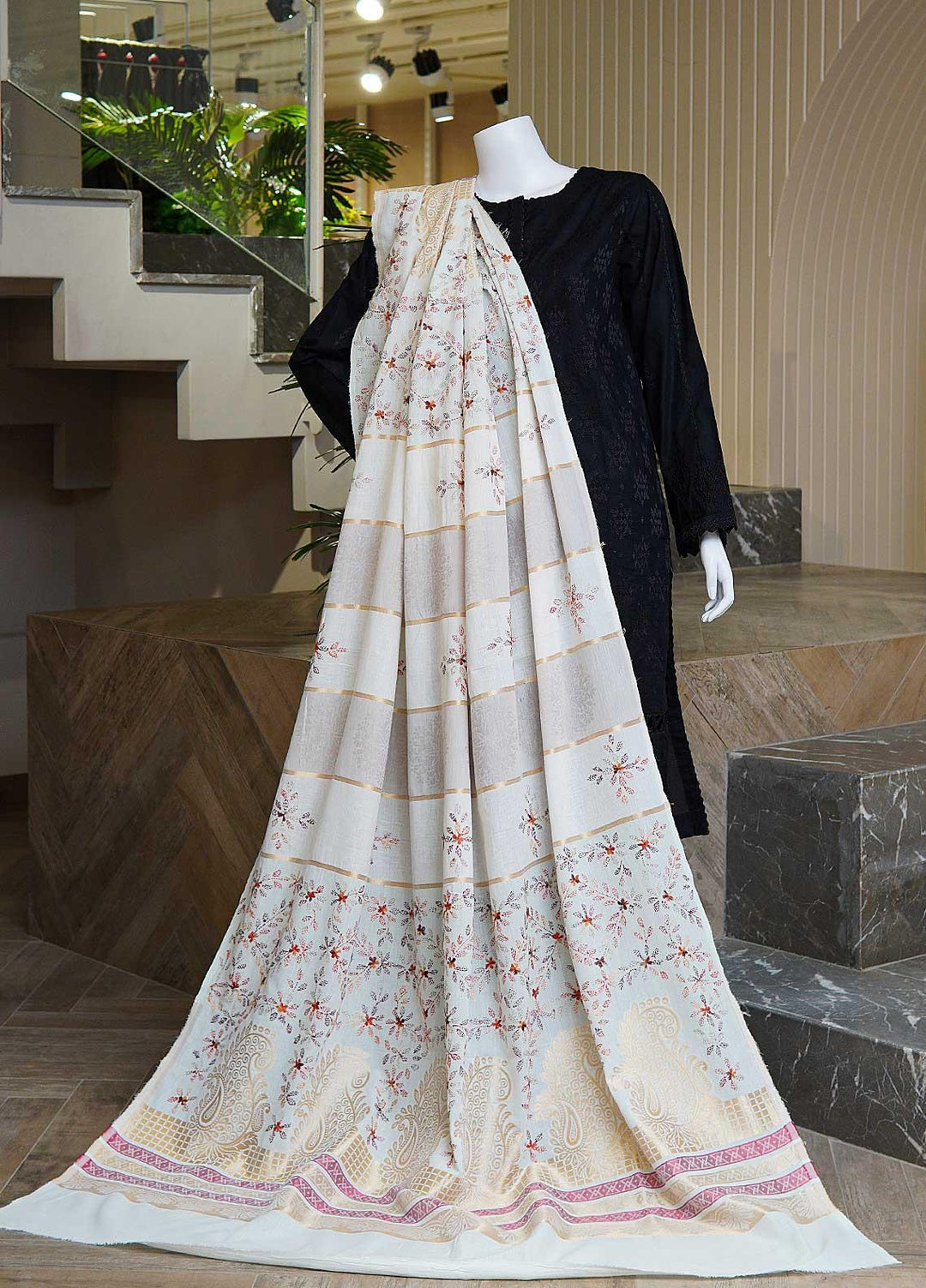 Sanaulla Exclusive Range  Cotton Embroidered Chaddar D-03 Multi10 - Cotton Multani Chaddars