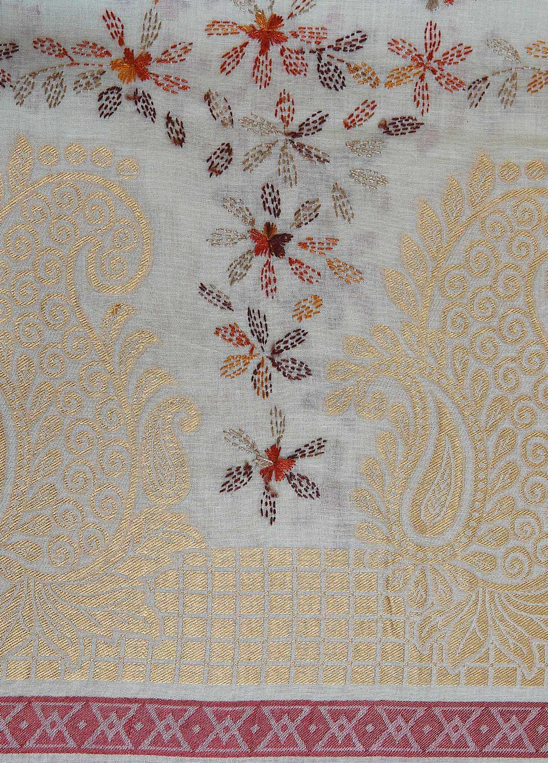 Sanaulla Exclusive Range  Cotton Embroidered Chaddar D-03 Multi10 - Cotton Multani Chaddars