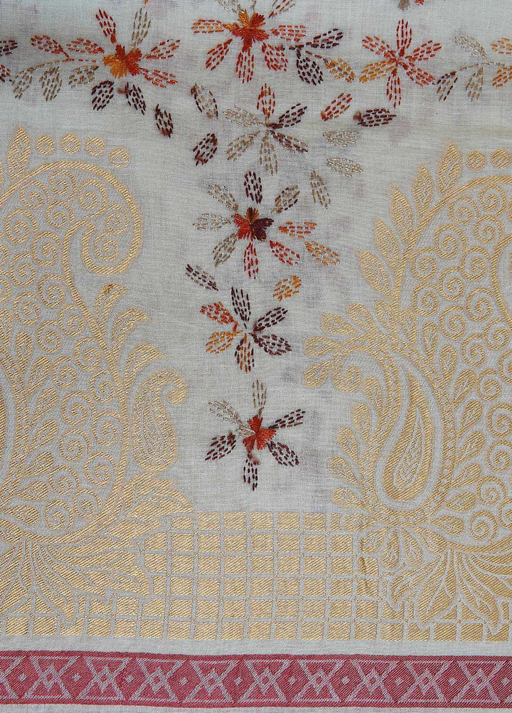 Sanaulla Exclusive Range  Cotton Embroidered Chaddar D-03 Multi10 - Cotton Multani Chaddars