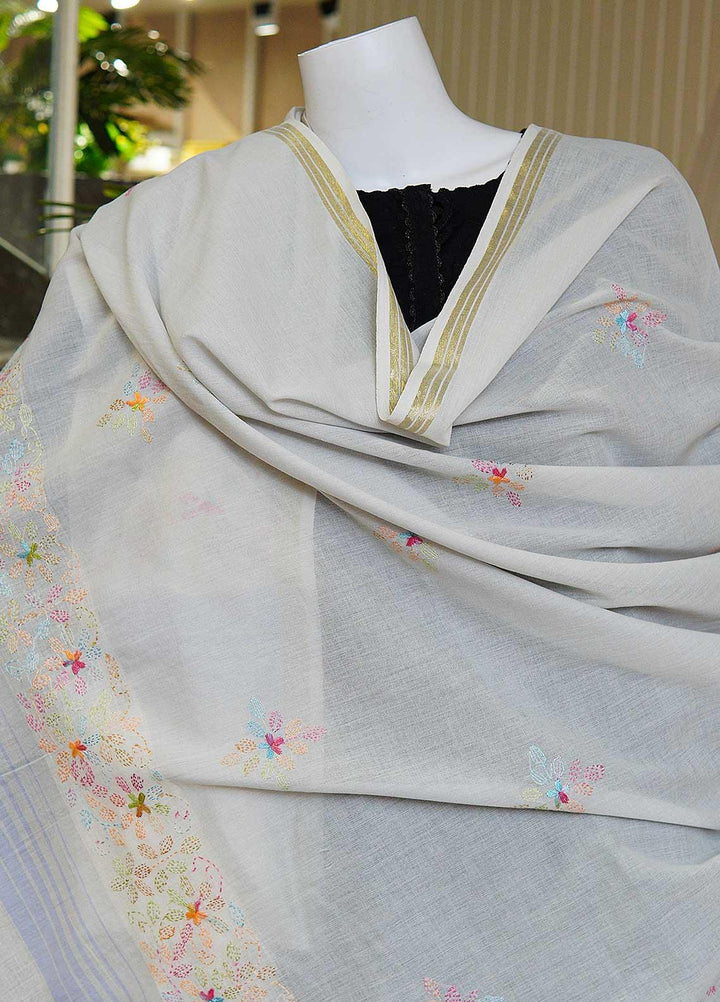 Sanaulla Exclusive Range  Cotton Embroidered Chaddar D-04 Multi5 - Cotton Multani Chaddars