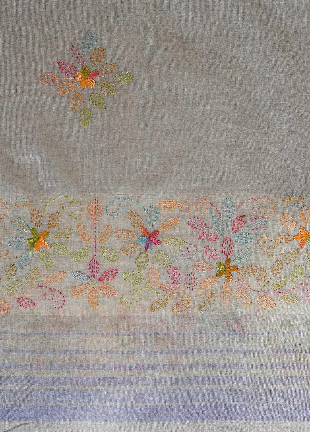 Sanaulla Exclusive Range  Cotton Embroidered Chaddar D-04 Multi5 - Cotton Multani Chaddars