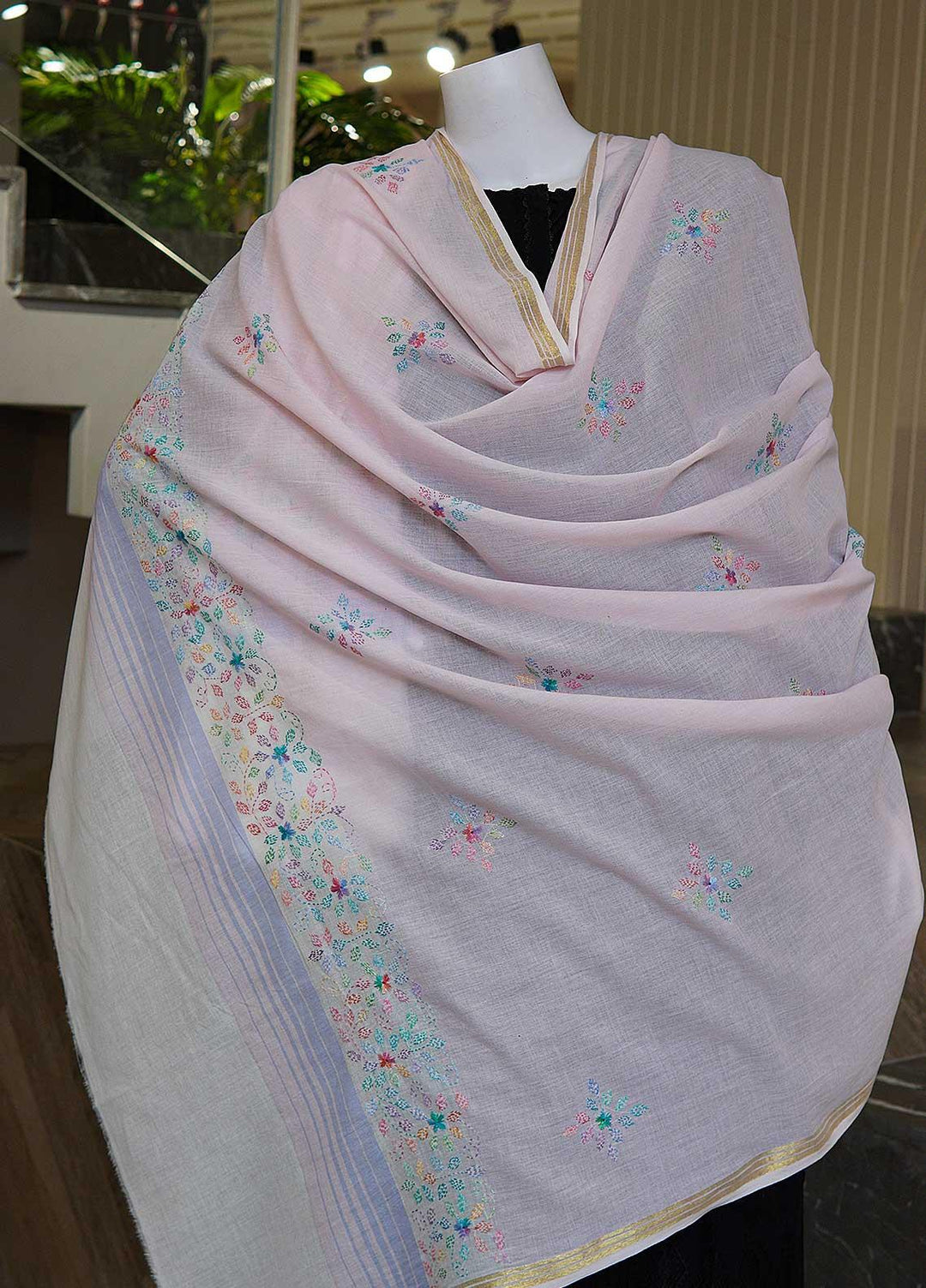 Sanaulla Exclusive Range  Cotton Embroidered Chaddar D-04 Multi6 - Cotton Multani Chaddars