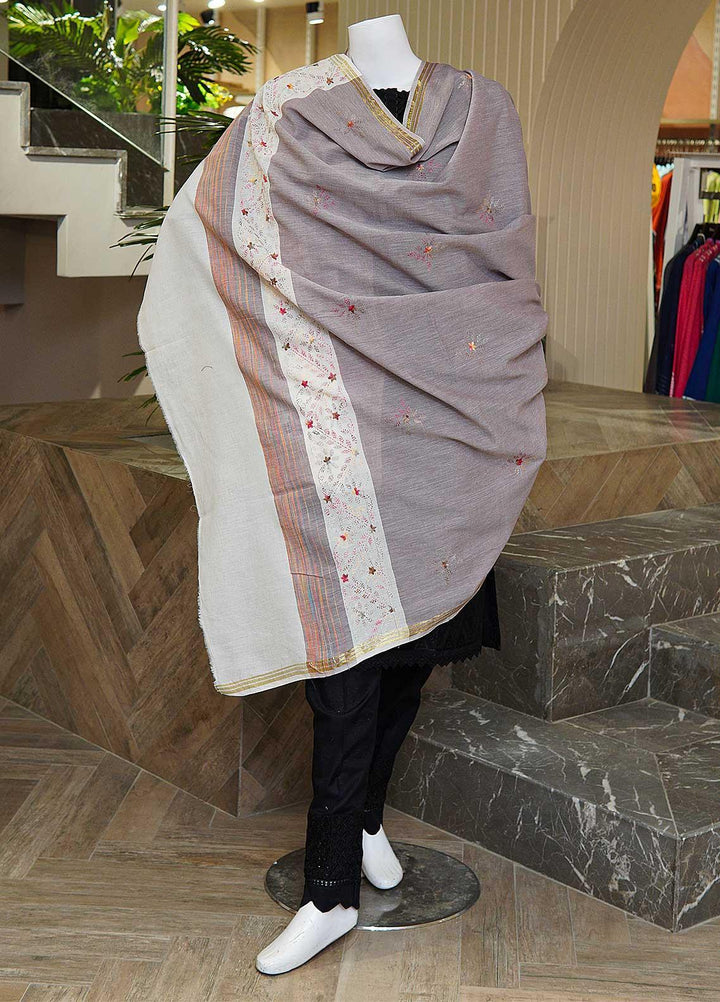 Sanaulla Exclusive Range  Cotton Embroidered Chaddar D-04 Multi10 - Cotton Multani Chaddars