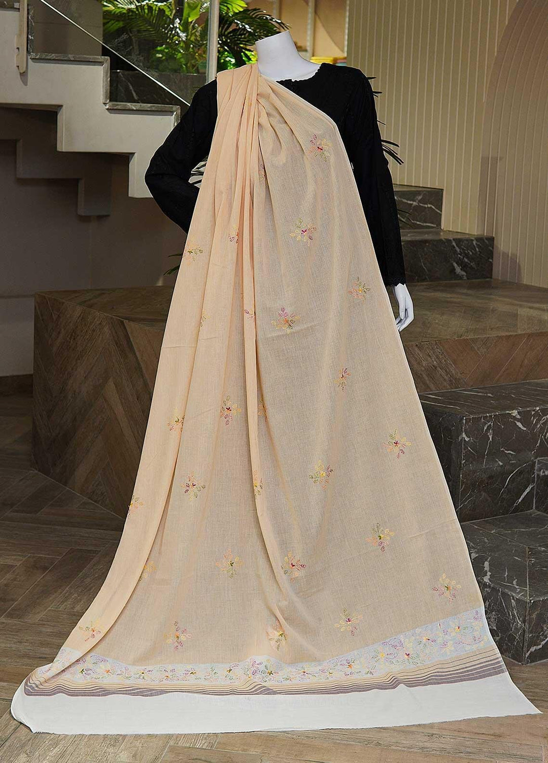 Sanaulla Exclusive Range  Cotton Embroidered Chaddar D-04 Multi2 - Cotton Multani Chaddars