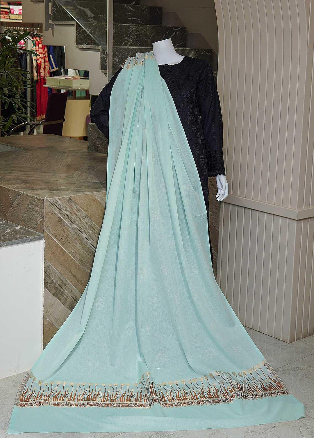 Sanaulla Exclusive Range  Cotton Embroidered Chaddar D-07 Multi1 - Cotton Multani Chaddars