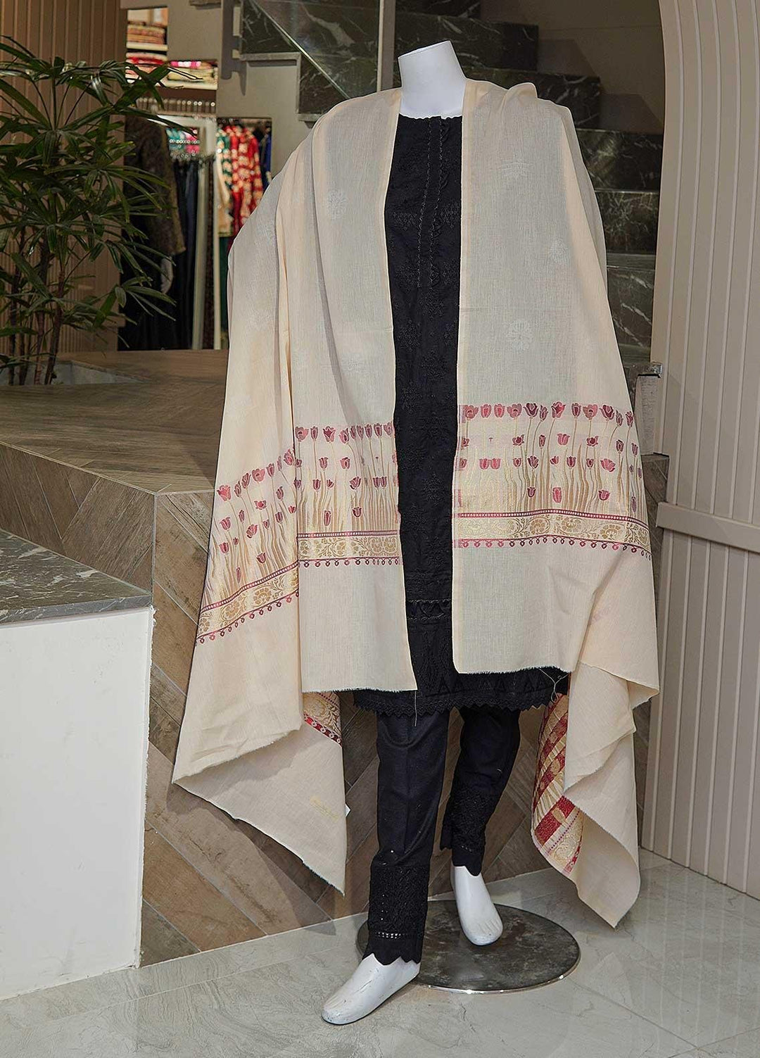 Sanaulla Exclusive Range  Cotton Embroidered Chaddar D-07 Multi4 - Cotton Multani Chaddars