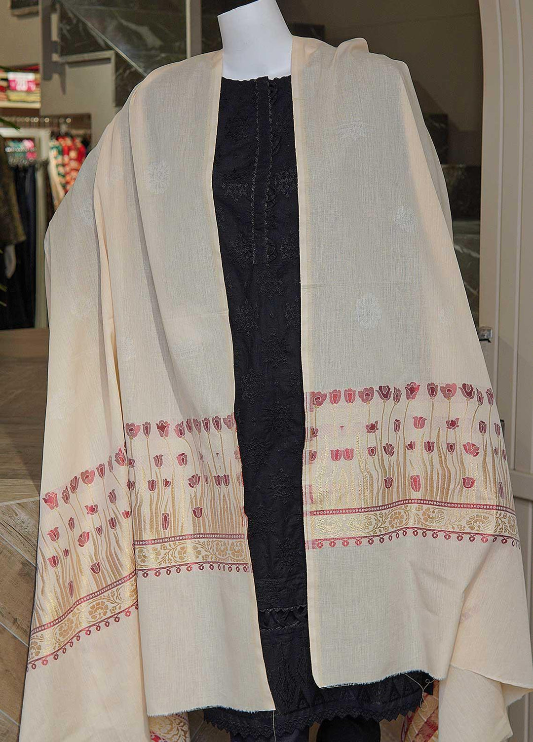 Sanaulla Exclusive Range  Cotton Embroidered Chaddar D-07 Multi4 - Cotton Multani Chaddars