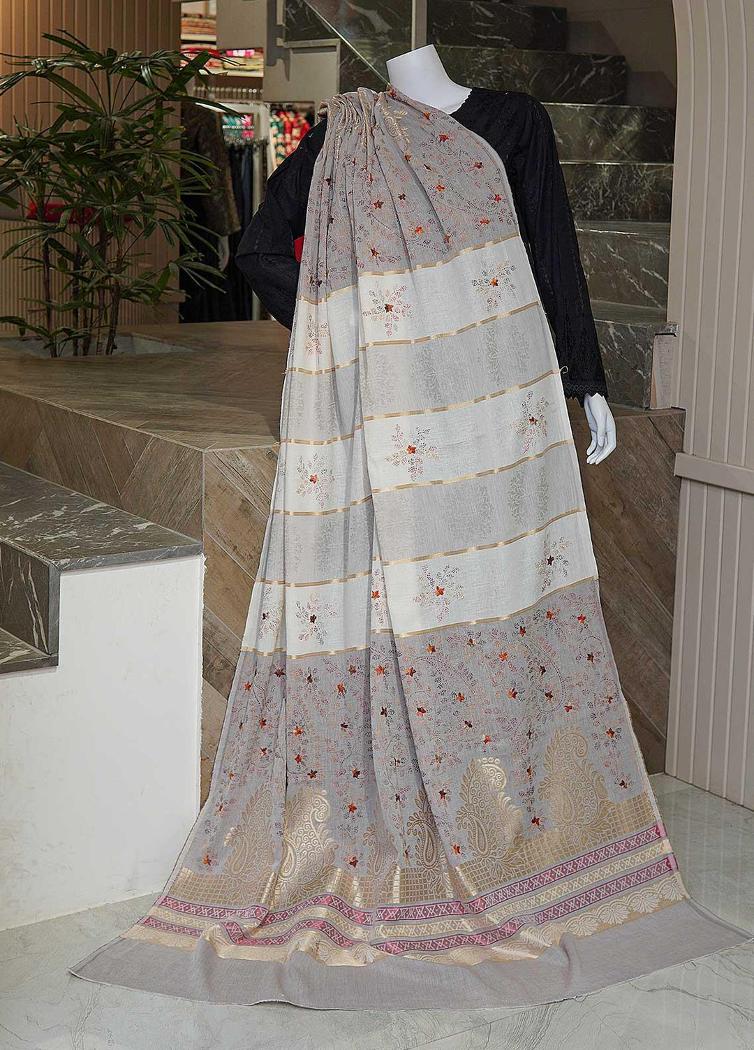 Sanaulla Exclusive Range  Cotton Embroidered Chaddar D-03 Multi1 - Cotton Multani Chaddars