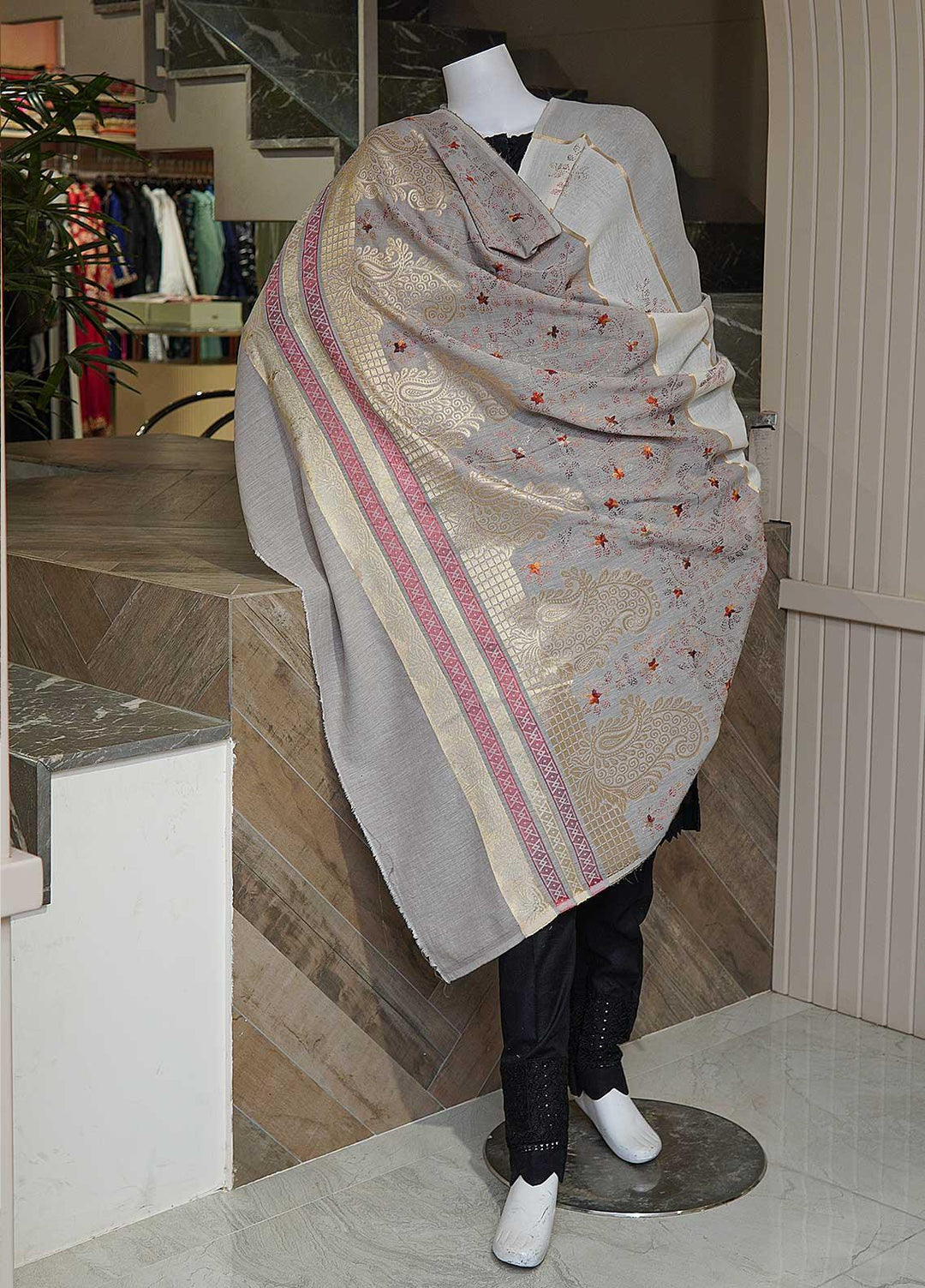 Sanaulla Exclusive Range  Cotton Embroidered Chaddar D-03 Multi1 - Cotton Multani Chaddars