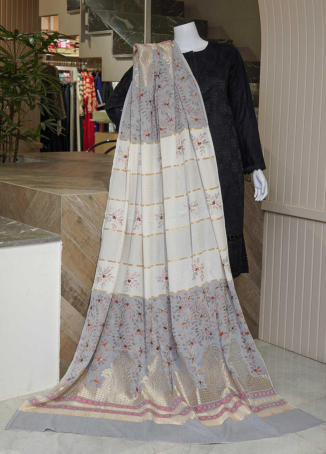 Sanaulla Exclusive Range  Cotton Embroidered Chaddar D-03 Multi7 - Cotton Multani Chaddars