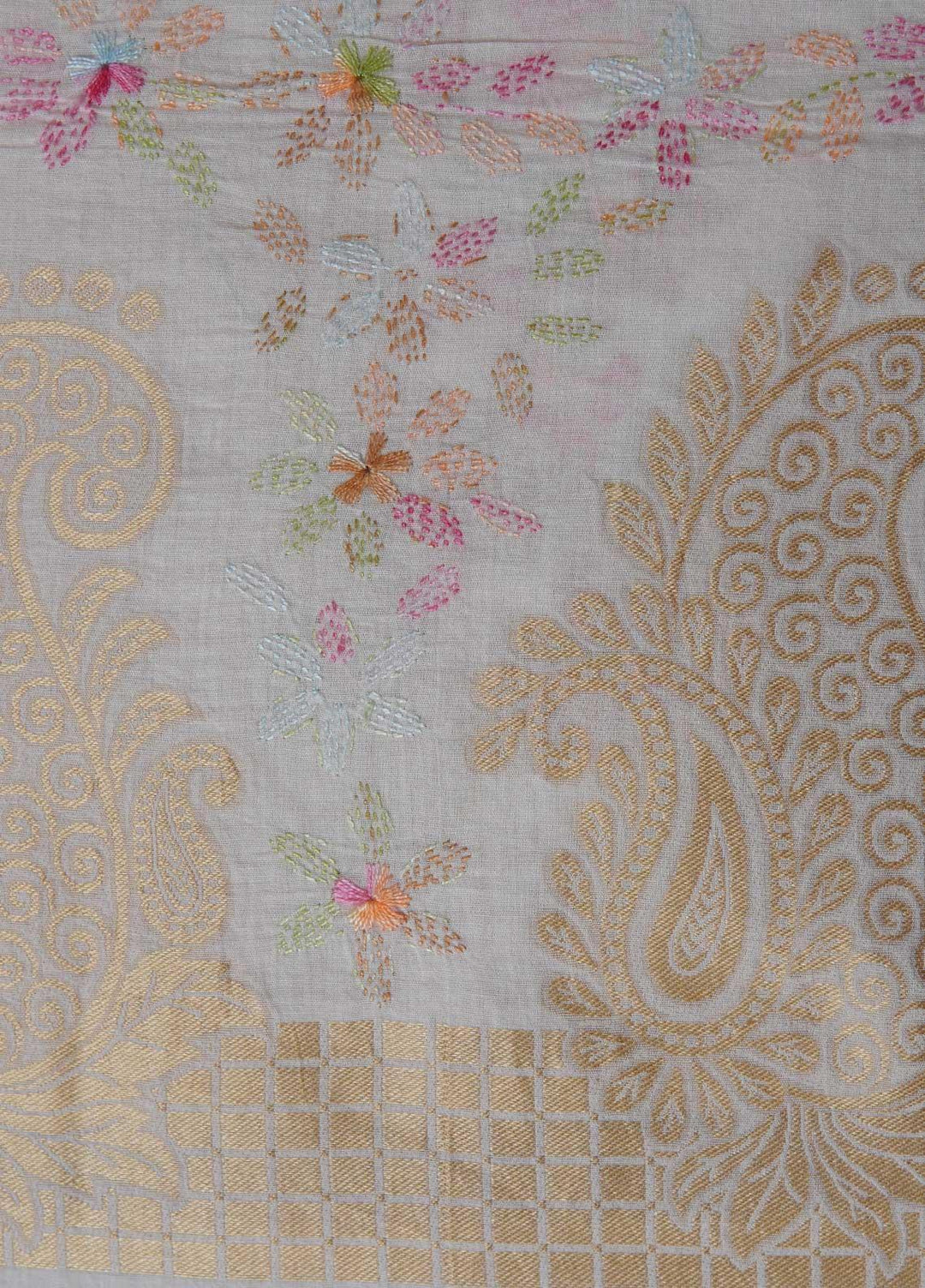 Sanaulla Exclusive Range  Cotton Embroidered Chaddar D-03 Multi2 - Cotton Multani Chaddars