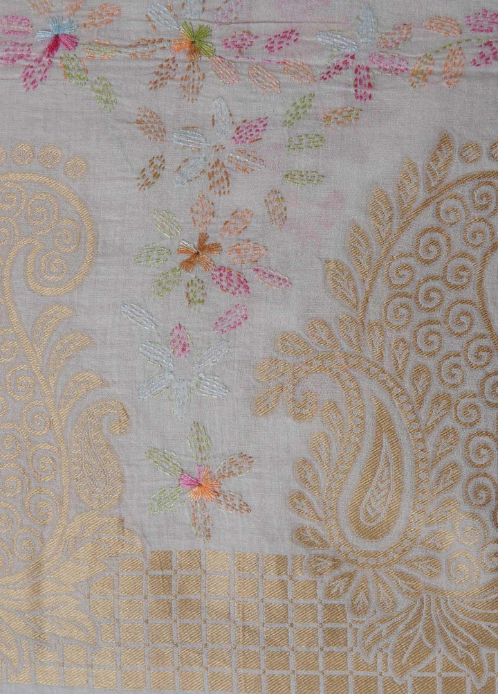Sanaulla Exclusive Range  Cotton Embroidered Chaddar D-03 Multi2 - Cotton Multani Chaddars