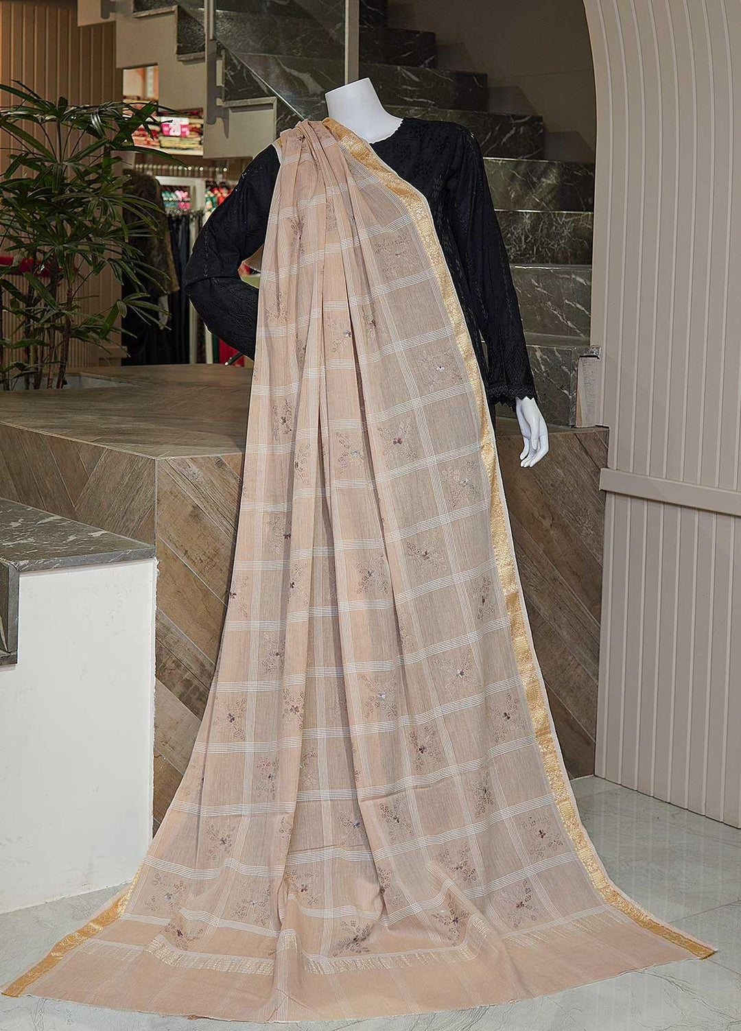 Sanaulla Exclusive Range  Cotton Embroidered Chaddar D-02 Multi8 - Cotton Multani Chaddars