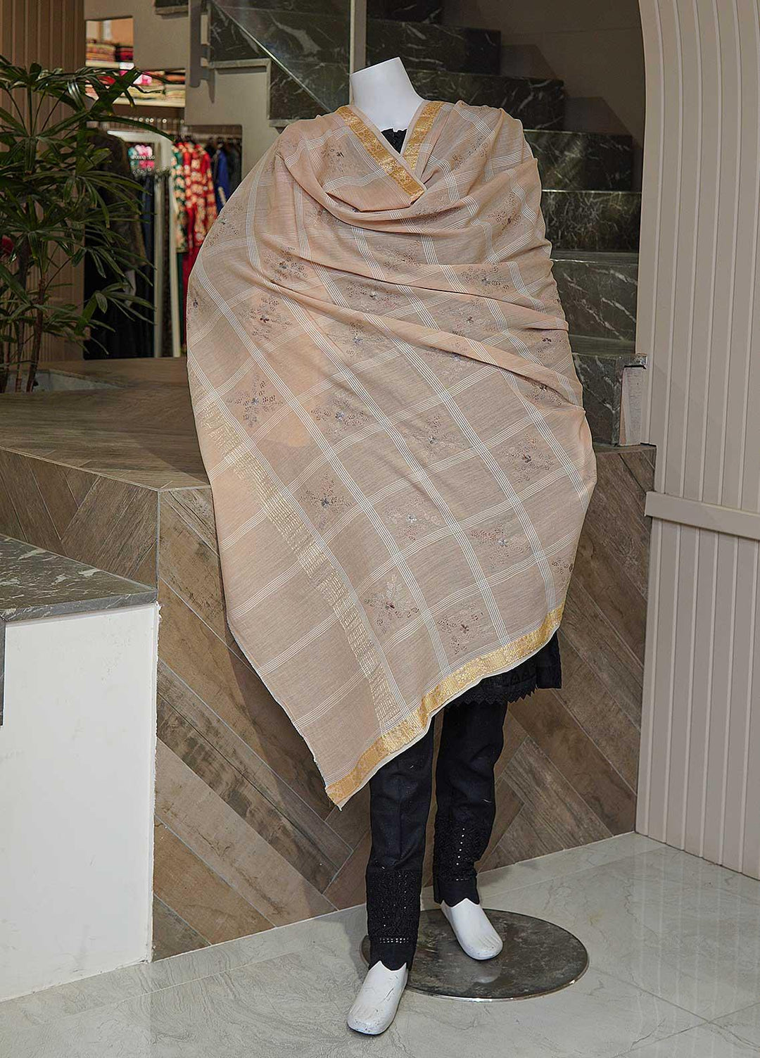 Sanaulla Exclusive Range  Cotton Embroidered Chaddar D-02 Multi8 - Cotton Multani Chaddars