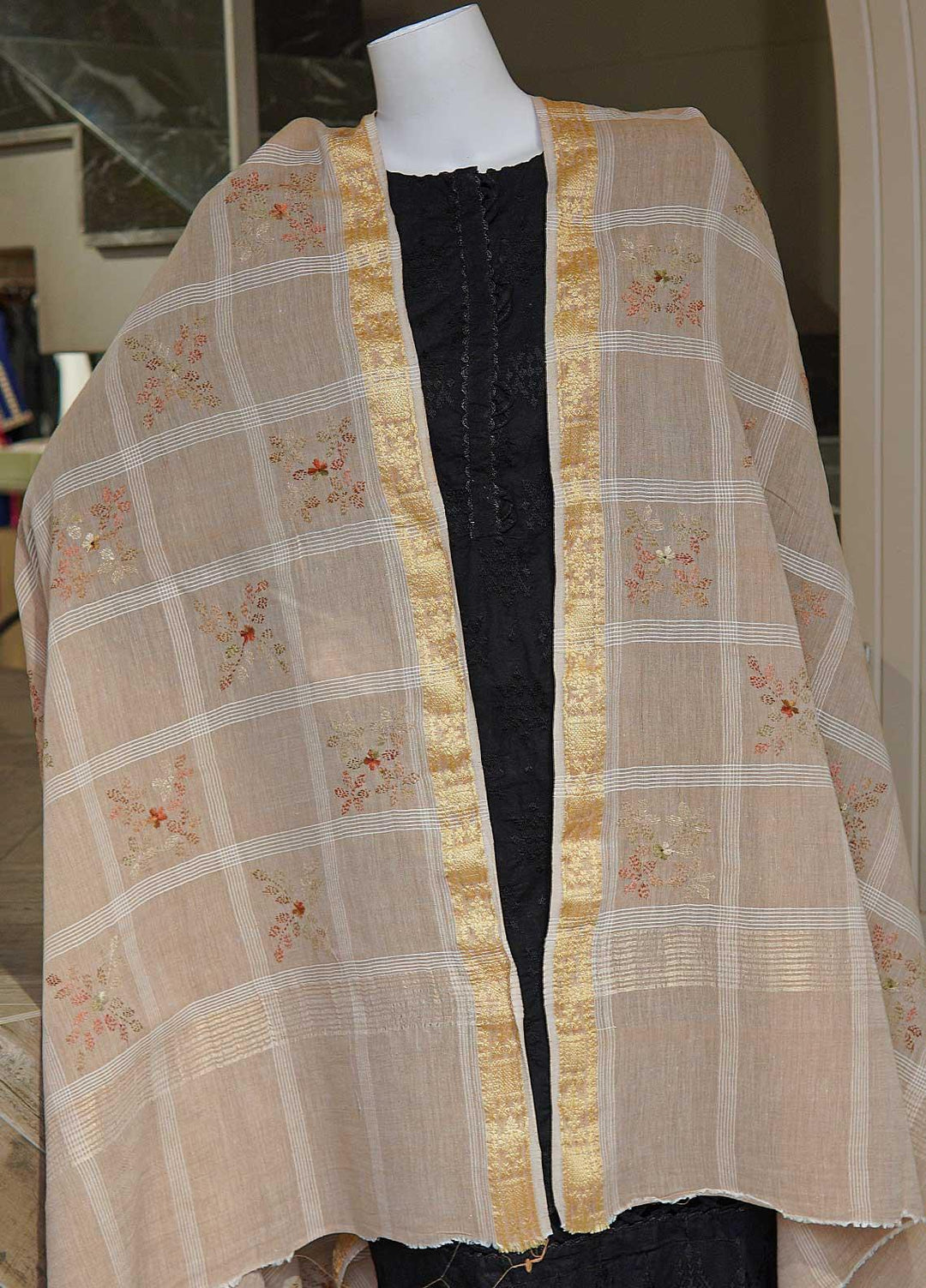 Sanaulla Exclusive Range  Cotton Embroidered Chaddar D-02 Multi7 - Cotton Multani Chaddars