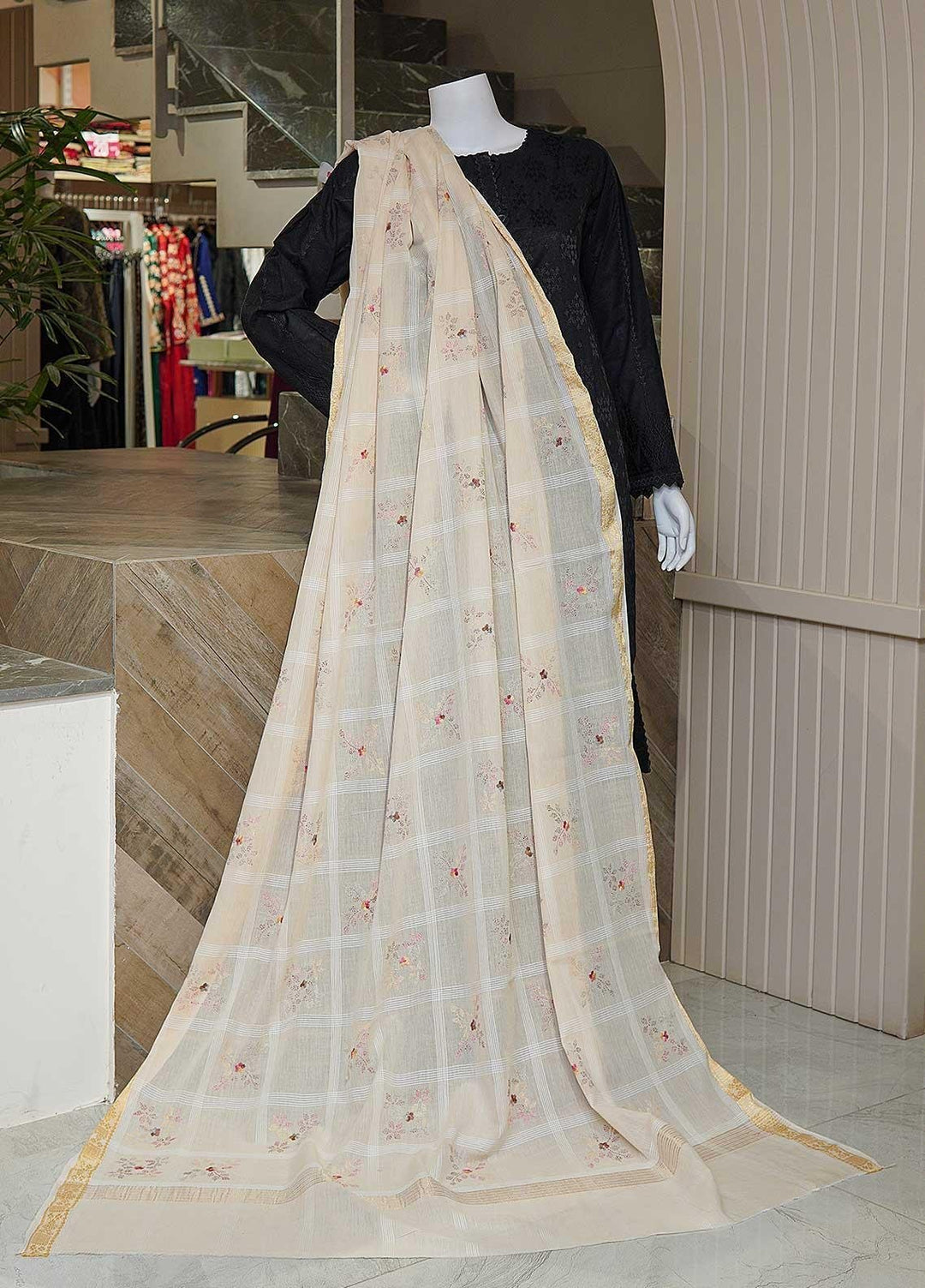 Sanaulla Exclusive Range  Cotton Embroidered Chaddar D-02 Multi3 - Cotton Multani Chaddars