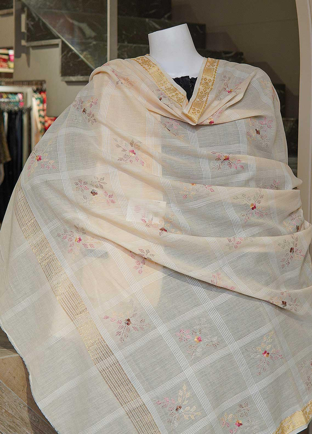 Sanaulla Exclusive Range  Cotton Embroidered Chaddar D-02 Multi3 - Cotton Multani Chaddars