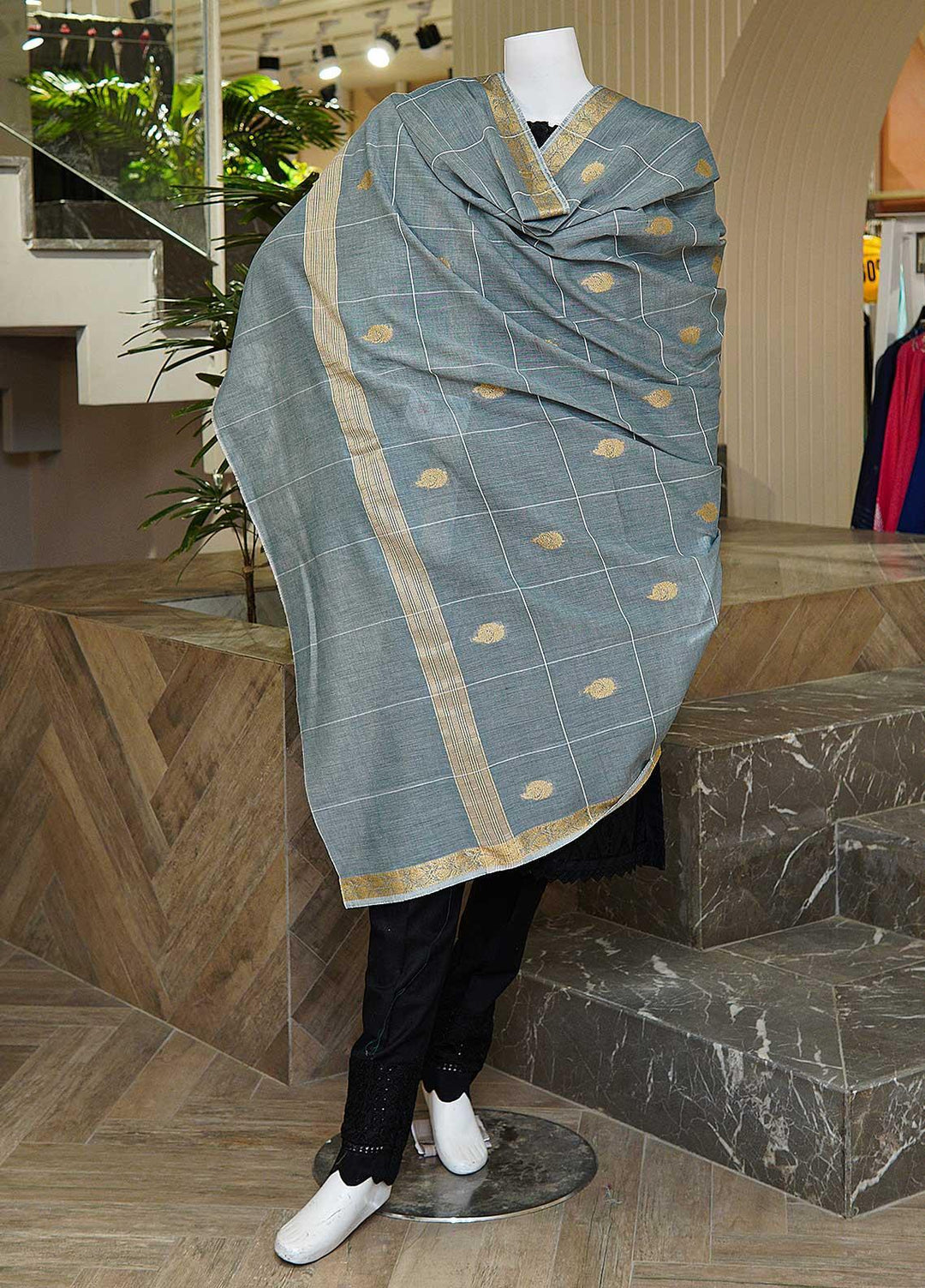 Sanaulla Exclusive Range  Cotton Embroidered Chaddar D-10 Multi10 - Cotton Multani Chaddars