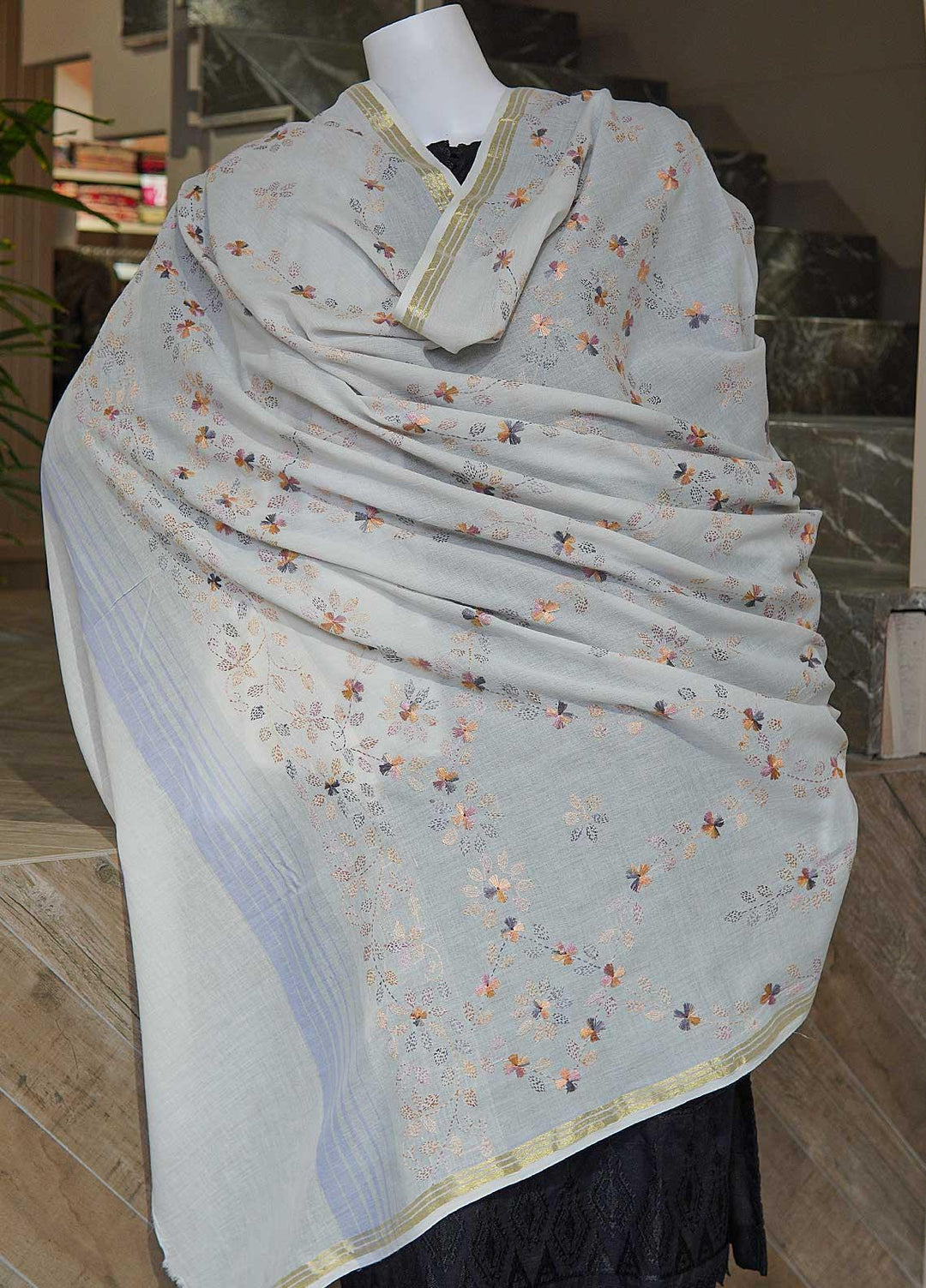 Sanaulla Exclusive Range  Cotton Embroidered Chaddar D-06 Multi5 - Cotton Multani Chaddars