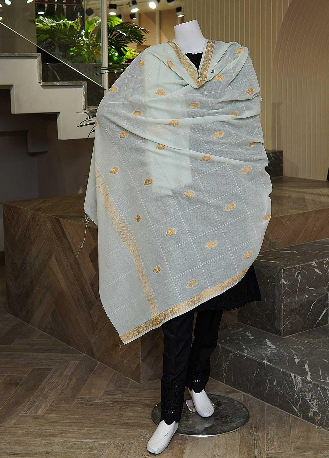 Sanaulla Exclusive Range  Cotton Embroidered Chaddar D-10 Multi8 - Cotton Multani Chaddars